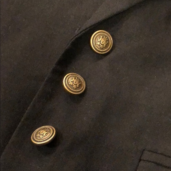 Navy Blue Forever 21 Blazer with Bronze Buttons - Picture 3 of 5